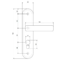 Ручки на планке APECS HP-55.0601 G золото