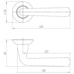 Ручка раздельная AJAX LAVORO JR BL-24 черный /62333/