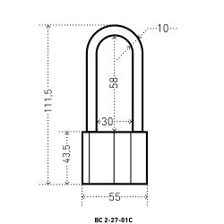 Замок навесной АЛЛЮР ВС2-27-01С d10мм