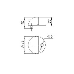 Упор дверной PUNTO DS PF-50 BL-24 черный /43523/