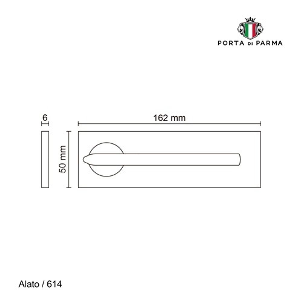 Ручка на планке PORTA DI PARMA Alato SN мат. никель