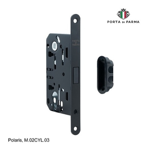 Замок врезной магнитный под цилиндр PORTA DI PARMA Polaris BL черный
