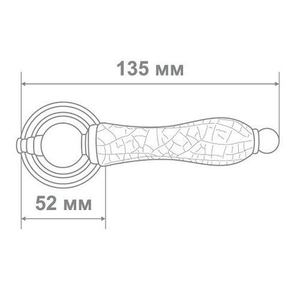 Ручка дверная Аделли 6305-22  CP/WHITE CRACKED хром/бел.краколет