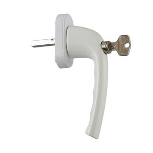 Ручка оконная WDP с ключом кнопкой, белая