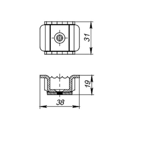 Регулятор прижима двери FUARO итал. тип (31х38 мм), сталь /43577/