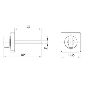 Ручка поворотная ARMADILLO BKW8/SQ MWSC-33 итальянский тисненый /42365/