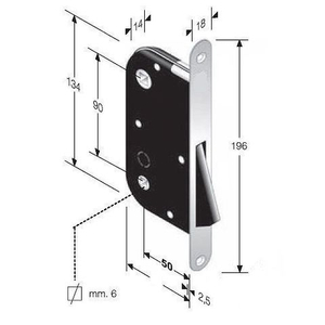 Защёлка магнитная SILLUR L 2090 MAG AB бронза (под фиксатор)