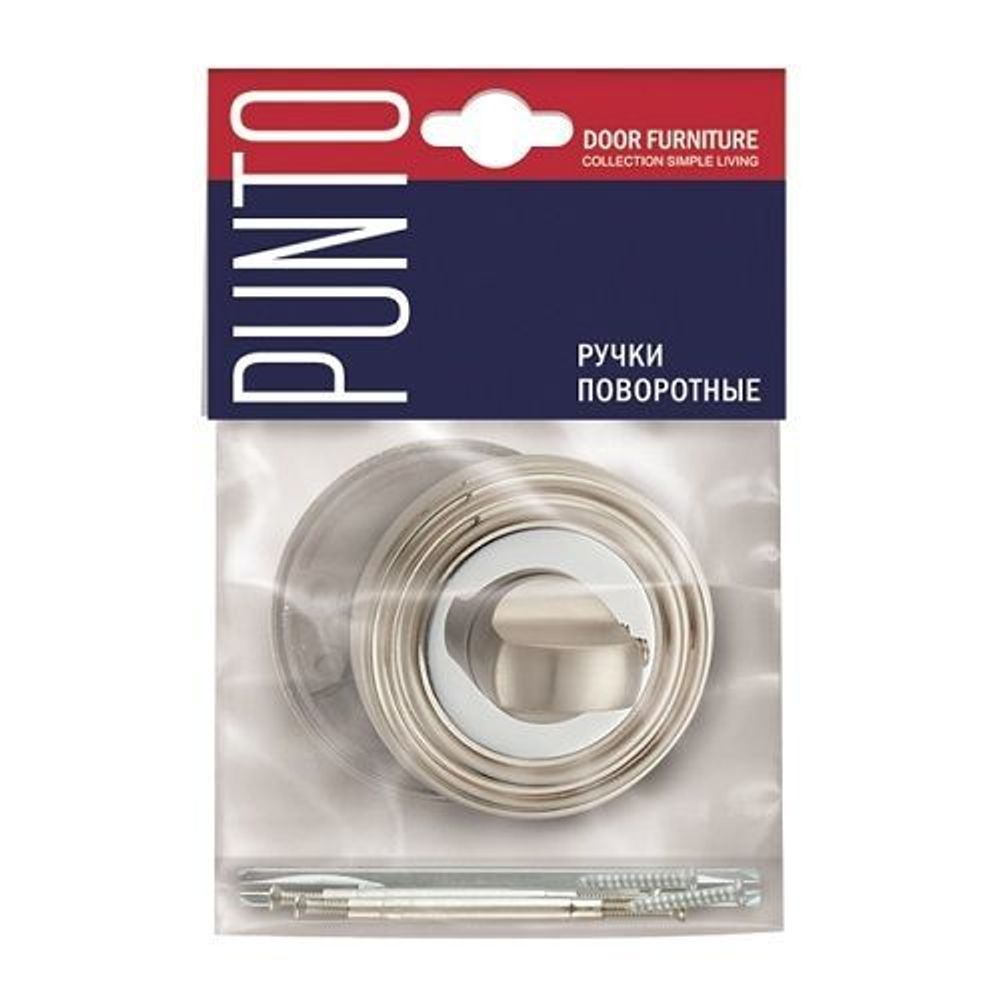Ручка поворотная PUNTO BK6 ML SN/CP-3 мат.никель/хром /33223/