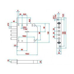 Замок врезной ЭЛЬБОР 1.05.01 Базальт