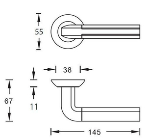 Ручка дверная ARCHIE 96 S.GOLD/ P.GOLD