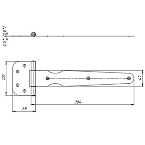 Петля стрела КУНГУР ПС-290 (2,5мм)  б/п (30) (1 шт)