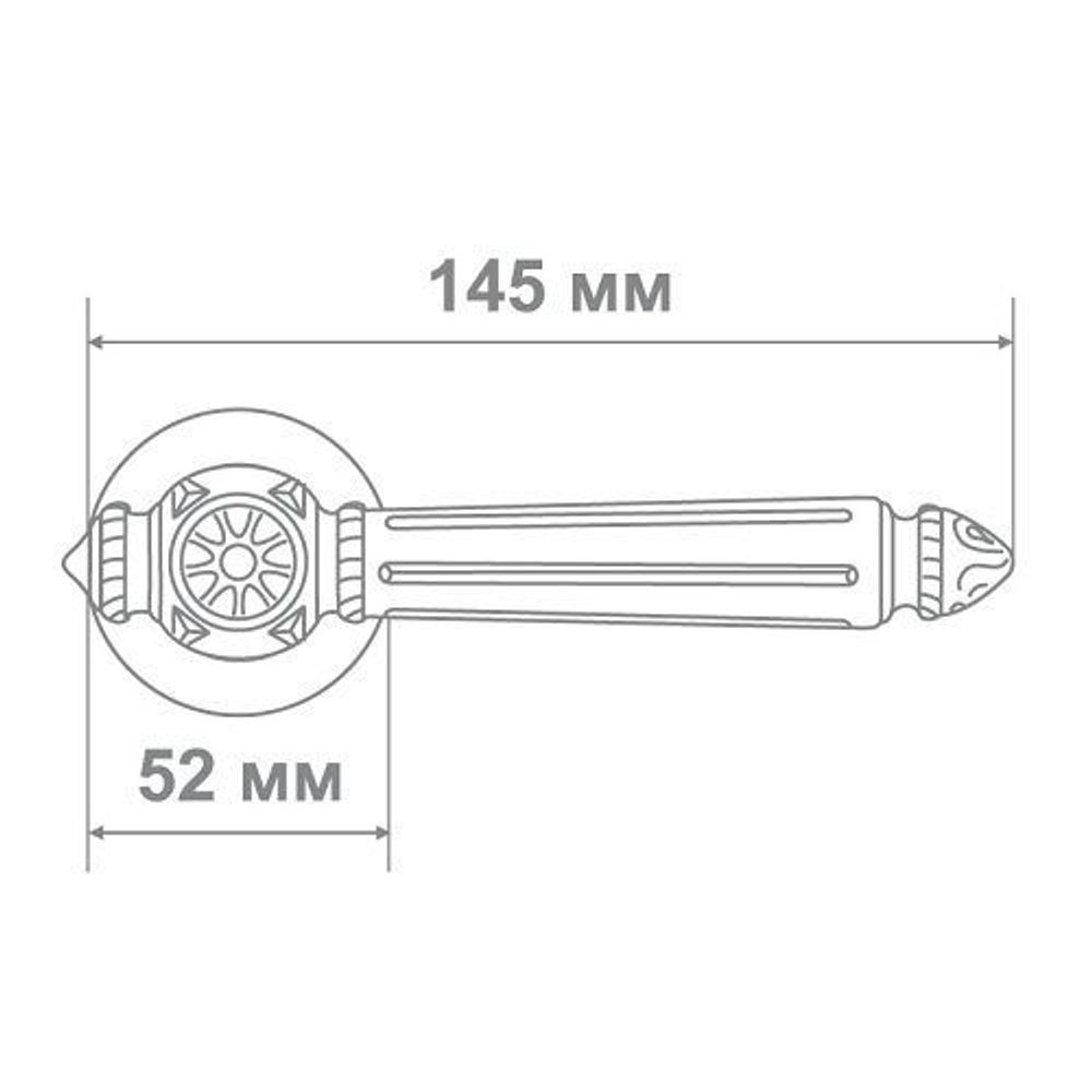 Ручка Медио LJ- 417 AS/BN  антич.никель