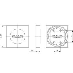 Накладка под сувальдный ключ FUARO SC KM CP-8 хром /34361/ (1 шт)