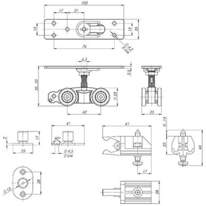 Комплект для раздвижных дверей ARMADILLO Comfort - PRO SET 1 /38987/