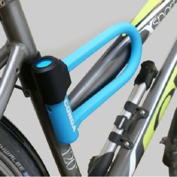 Замок навесной всепогодный АВАНГАРД АНАКОНДА Т608 СИНИЙ с креплением на раму (силикон)