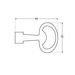 Ключ трехгранный к замку АЛЛЮР 705-1