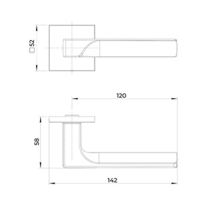 Ручка раздельная AJAX ALETTO JS BL-24 черный /60041/