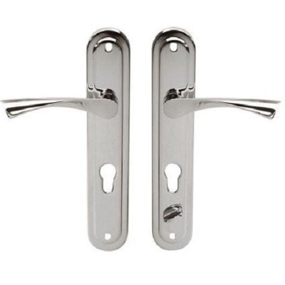 Ручка на планке HP-823 L (Хром) (для замка Т-0523-С)