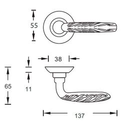 Ручка дверная ARCHIE S010 167II