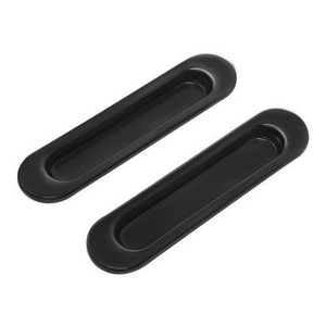 Ручки для раздвижных дверей овал (без замка) черный 2шт.