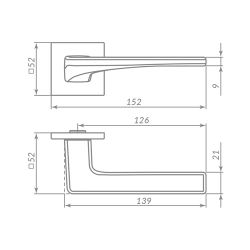 Ручка раздельная PUNTO ELEN ARC.Q52 CP-8 хром /48901/