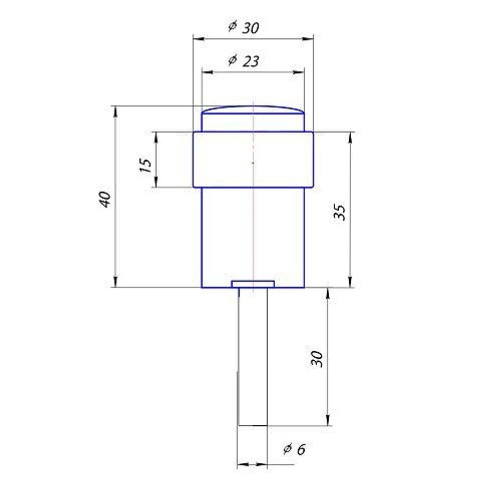 Упор дверной APECS DS-0014 GM мат.золото