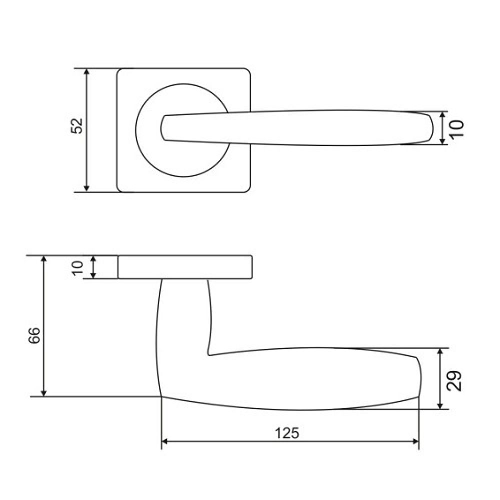 Ручка раздельная VETTORE R06.057 SN/CP мат.никель/хром