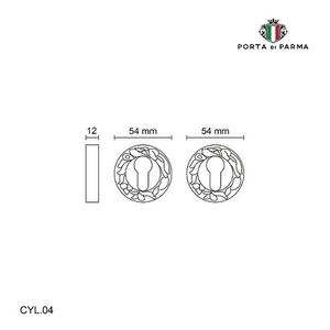 Накладка под цилиндр PORTA DI PARMA CYL.04.01 CP хром