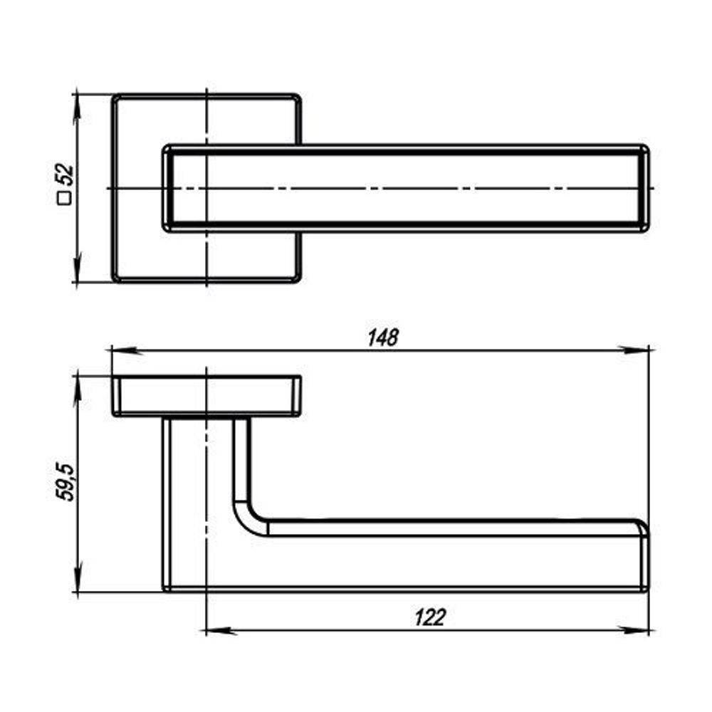 Ручка раздельная ARMADILLO SCREEN USQ8 BB/SBB-17 корич.бронза/мат.корич.бронза /34297/