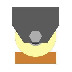 Ролик капролон d-70 под трубу на пластинах