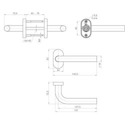 Ручка раздельная FUARO DSS-0201P/19 (нержавейка 201) /60349/