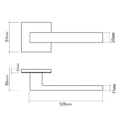 Ручка раздельная ABRISS R21.150 MCP матовый хром