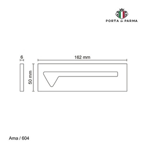 Ручка на планке PORTA DI PARMA Ama BL черный