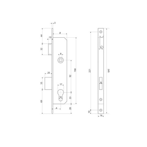 Замок врезной APECS 7000-35 NI никель