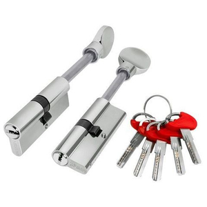 Цилиндровый механизм со штоком FUARO D-PRO507/100 mm (65+10+25) CP хром 5кл. /39175/