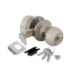 Ручка защелка AJAX 6082 SN-E (кл./фик.) мат.никель /39539/