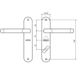 Ручки на планке BORDER 70142 РФ72-022Л (левые) Черный жемчуг