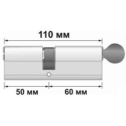 Цилиндровый механизм с вертушкой APECS Premier RT-110 (50/60C)-C NI никель