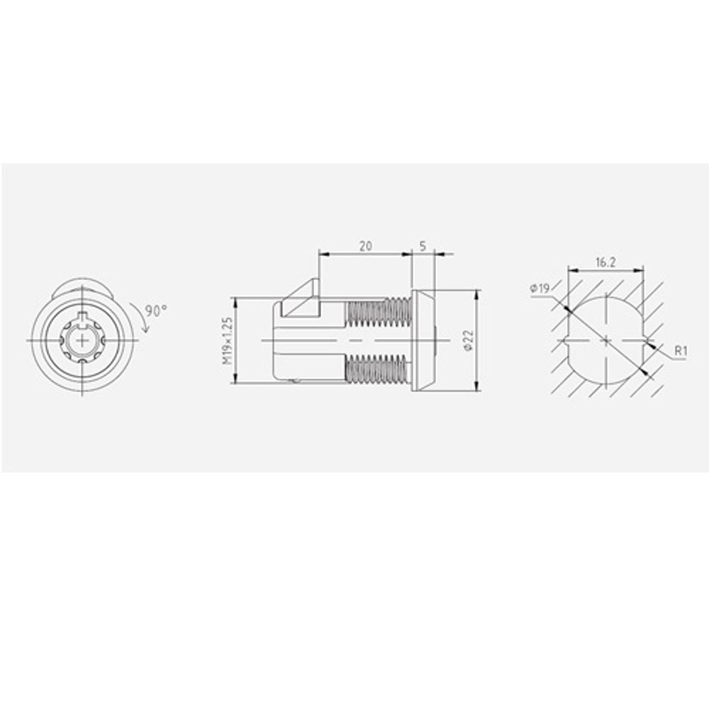 Замок мебельный 2186-1