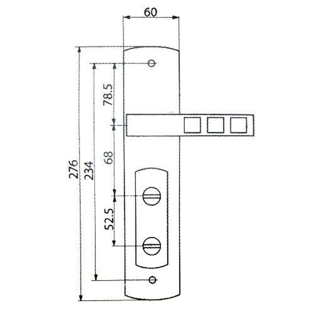 Ручка на планке Кватро ML-300 автомат L левая
