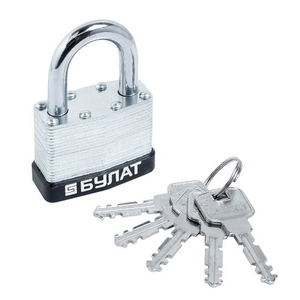 Замок навесной БУЛАТ ВС 0150 стальной 5кл. d9mm