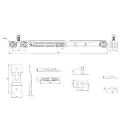 Комплект для раздвижных дверей ARMADILLO SLD.Comfort - PRO SET 2 PROF soft close/80 /49571/