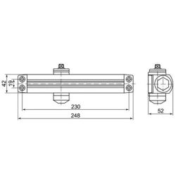 Доводчик дверной PALLADIUM 10600 BC/DA (30-85) WH (белый)