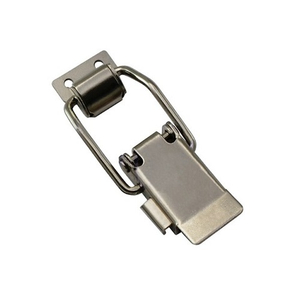 Замок накидной со стопороной кнопкой L=70 нерж. сталь