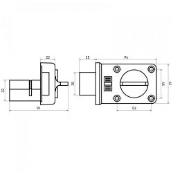 Замок накладной АЛЛЮР ЗН1-43   (ЧАЗ ЗН1-2)