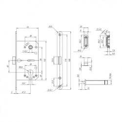 Замок магнитный PUNTO ML85-50/BL BL черный /48797/