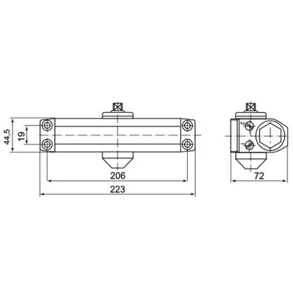 Доводчик дверной PALLADIUM 1085 BC (60-85) AL (серебро)