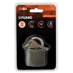 Замок навесной FUARO PL-02-38 англ. 3 кл. БЛИСТЕР /42291/