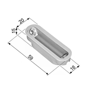 Ответная магнитная планка AGB Minimal для Mediana Polaris (мат.хром) /26903/