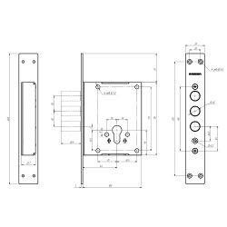 Замок врезной ГАРДИАН 102.01Т (б/ц)